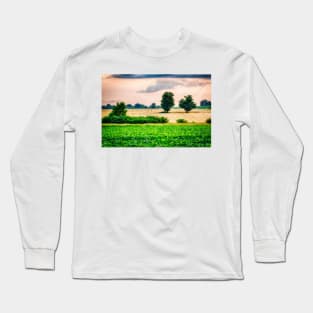 Two Trees In Wheat Field 1 Long Sleeve T-Shirt